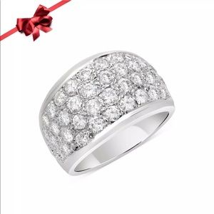 Diamond Pave Ring Set in 14K White Gold